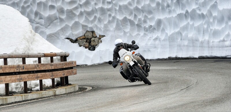 invierno en moto